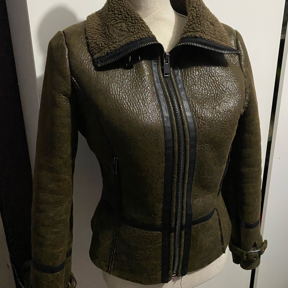 Faux shearling winter coat